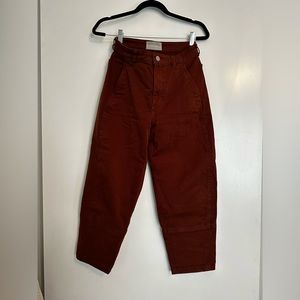 Everlane utility barrel pants - rosewood - size 4